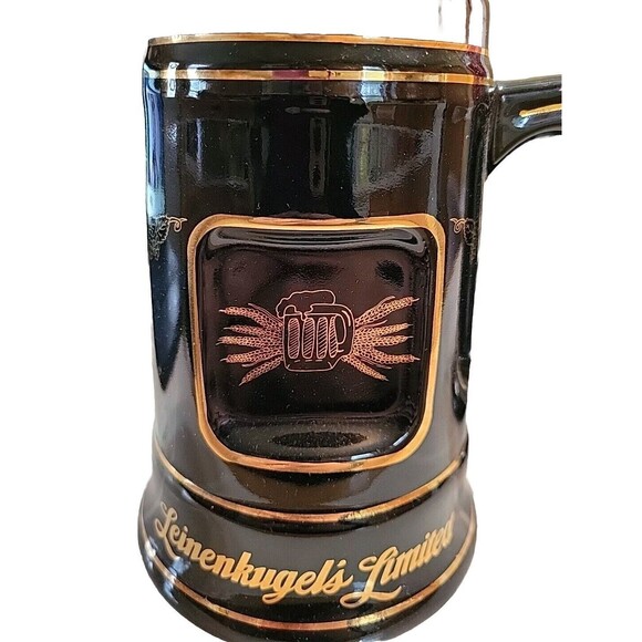 Leinenkugel's Brewing Co. Limited Beer Stein Black Mug Gold Trim - Picture 1 of 13